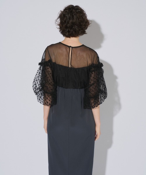 ANDRESD ドレス フロッキードットワンピース / flocky dot one piece