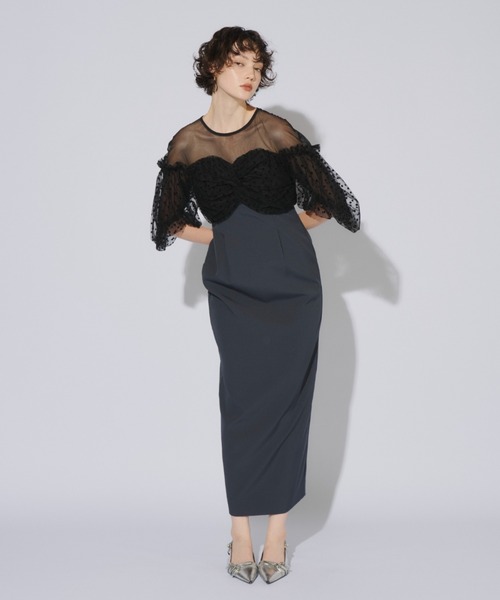 ANDRESD ドレス フロッキードットワンピース / flocky dot one piece