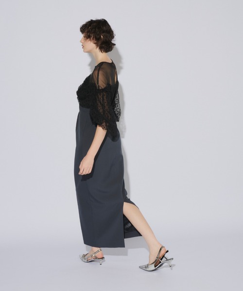 ANDRESD ドレス フロッキードットワンピース / flocky dot one piece