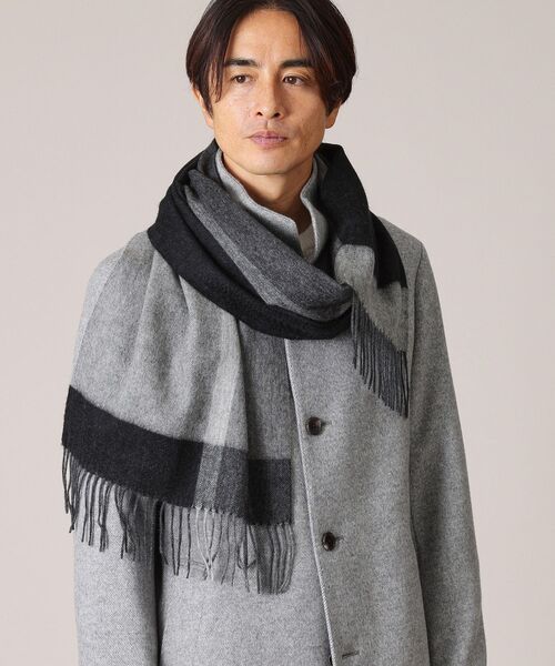 マフラー 「洗えるカシミヤ」大き目パネル柄 マフラー メンズ | TAKEO KIKUCHI | 11