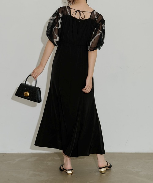 LE'RURE ドレス Graffiti balloon sleeve dress : ZOZOTOWN Yahoo!店