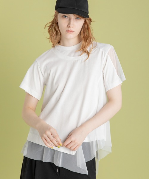【新品・未使用】AULAAILA シアーアシンメトリーTシャツ AULA AILA tシャツ シアーアシンメトリーTシャツ レディース