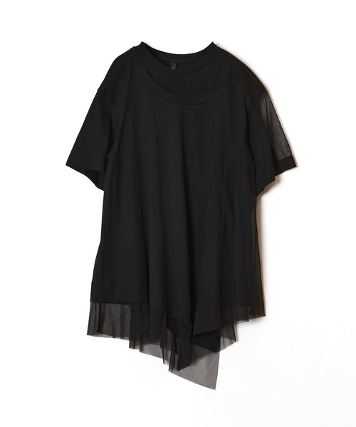 AULA AILA tシャツ アシンメトリーシアーパーツTシャツ