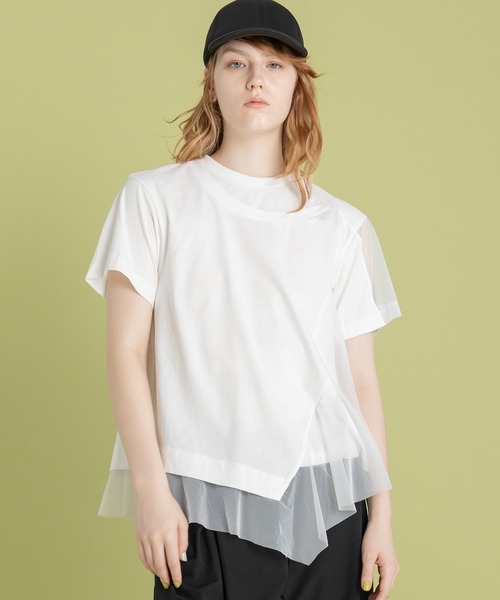 【新品・未使用】AULAAILA シアーアシンメトリーTシャツ AULA AILA tシャツ シアーアシンメトリーTシャツ レディース