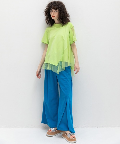 【新品・未使用】AULAAILA シアーアシンメトリーTシャツ AULA AILA tシャツ シアーアシンメトリーTシャツ レディース