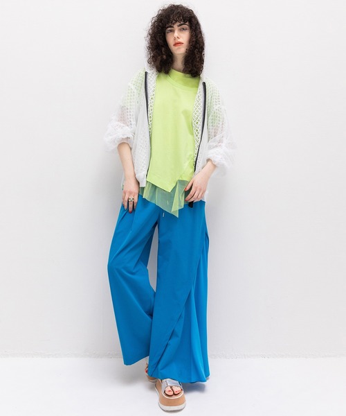 【新品・未使用】AULAAILA シアーアシンメトリーTシャツ AULA AILA tシャツ アシンメトリーシアーパーツTシャツ