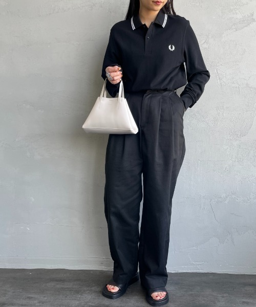 FRED PERRY ツインティップライン ウィメンズロングスリーブポロシャツ FRED PERRY＞ツインティップ ロングスリーブ ポロシャツ