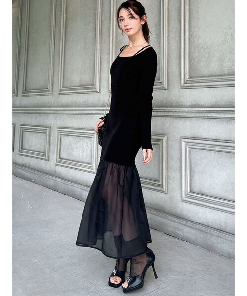 RESEXXY ヘムルミナスマーメイドニットワンピース RESEXXY（リゼクシー） ワンピース ヘムルミナスマーメイドニット