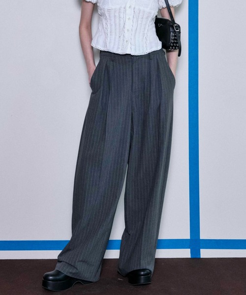MAISON SPECIAL（メゾンスペシャル） スラックス パンツ Two Tuck