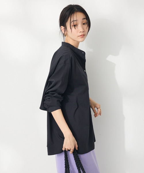 プリータス　ブラック　バックチュールシャツ　ブラウス　トップス　【新品】 WOMENS/トップス/シャツ/ブラウス(半袖)｜THE TOKYO ONLINE STORE