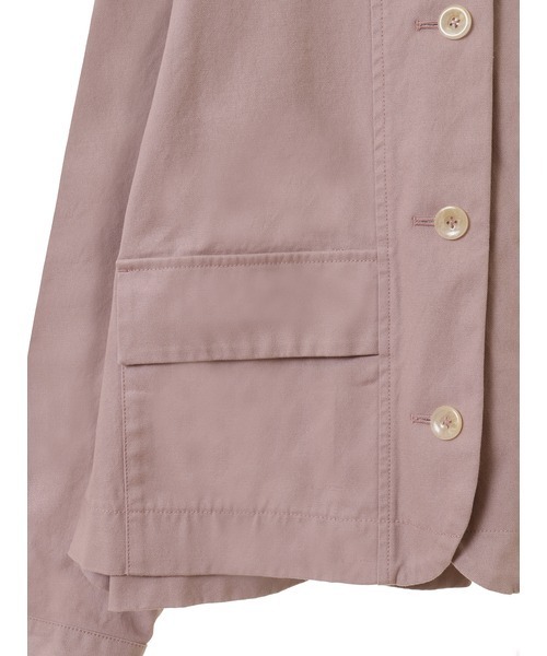 値下げ！【美品】PINK HOUSE ノーカラージャケット 白 無地 PINK HOUSE ジャケット ノーカラージャケット ボートクロスノー