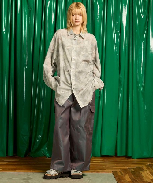 メゾンスペシャル　スビンコットンギャバジンプライムワイドカーゴパンツ　カーキ　0 MAISON SPECIAL｜120/2/2 Suvin Cotton Gabardine Prime-Wide