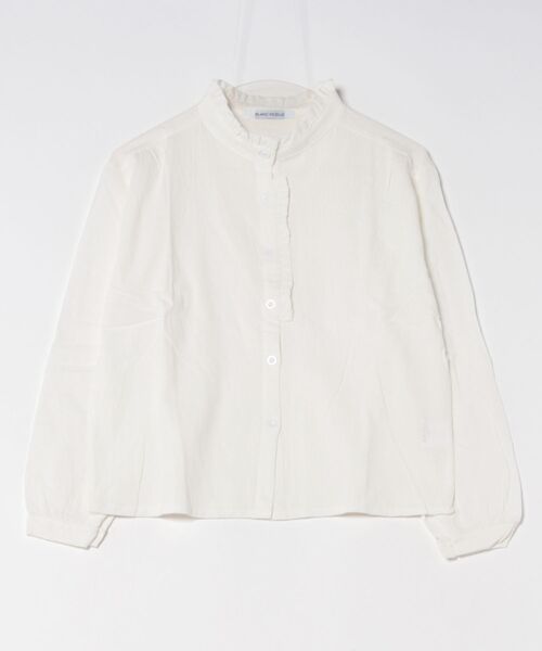 BLANC FICELLE ブラウス シャツ 長袖 フリルシャツ レディース