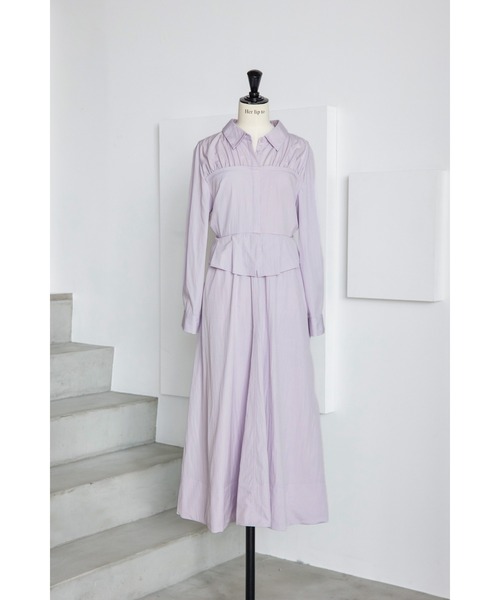 Her lip to ワンピース Peplum Poplin Shirt Dress : ZOZOTOWN Yahoo