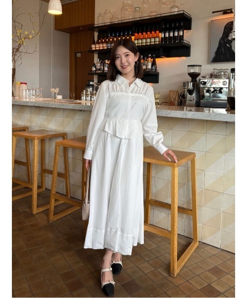 Peplum Poplin Shirt Dress（ワンピース）｜Her lip to（ハー