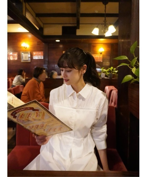 ワンピース Peplum Poplin Shirt Dressの画像
