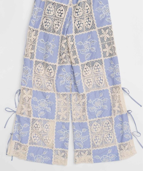 MAISON SPECIAL パンツ Embroidery Easy Pants/エンブロイダリー
