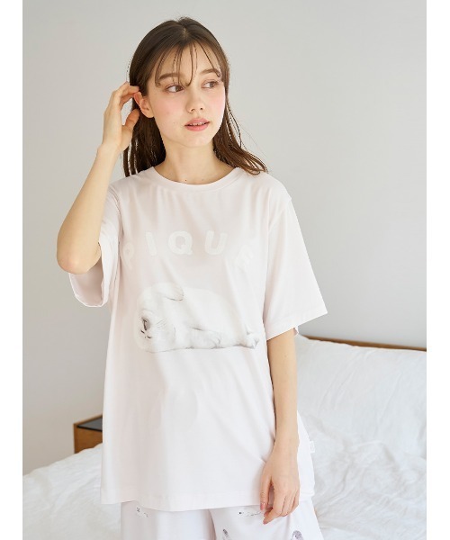 【新品未使用】gelato pique レディース ルームウェアセットアップ gelato pique パジャマ ルームウェア 「接触冷感」あざらしワン