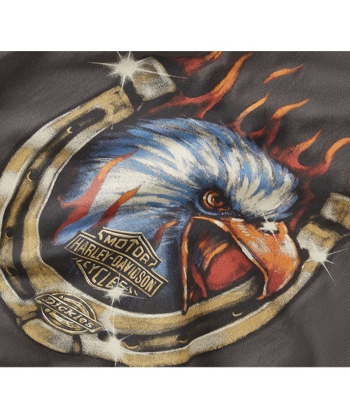 ◆Dickies◆ Xハーレーダビッドソン イーグルTシャツ Harley Davidson tシャツ Dickies(R) x H-D(R)ヘビーウェイト