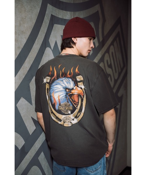 Harley Davidson tシャツ Dickies(R) x H-D(R)ヘビーウェイト