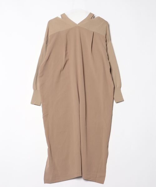 「STYLE DELI」 ニットワンピース 01 ベージュ レディース_画像2