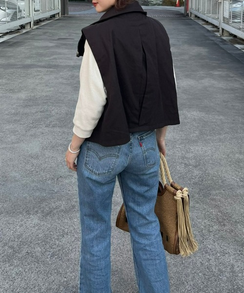 「ECRIRE」 コート L ダークブラウン レディース_画像9