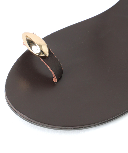 NICOLAS LAINAS/ニコラスライナス】BROWN SNAKE SANDAL