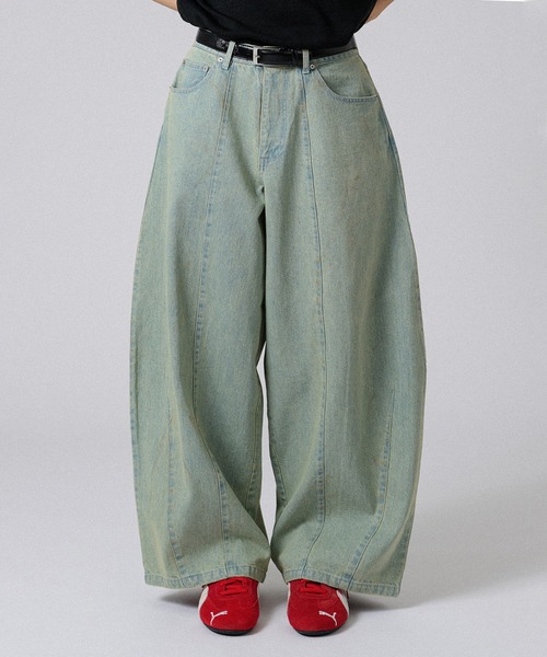 ONCILY ジーンズ SUPER BAGGY CURVE DENIM PANTS / スーパー