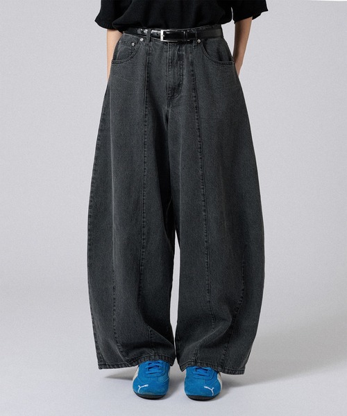 クレ　　super buggy ブラックデニム　30/30 GEN IZAWA / Super buggy denim pants (black-wash) | TUNAGI JAPAN