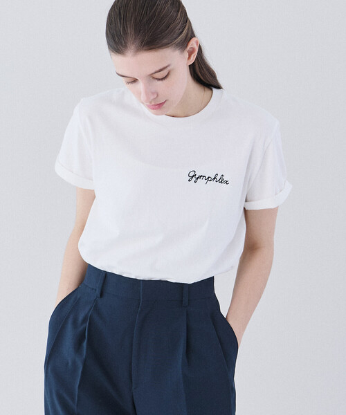 tシャツ Gymphlex | 刺繍ロゴTシャツ WOMEN レディース