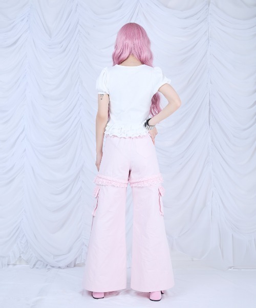 avenchumu ボトムス　ピンク AVENCHUMU ワイドパンツ パンツ Metal cord Separate 2way pants