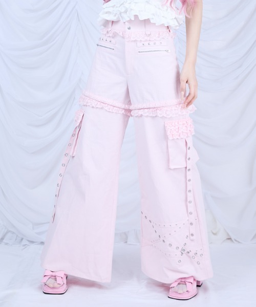AVENCHUMU ワイドパンツ パンツ Metal cord Separate 2way pants
