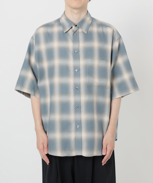 WISM（ウィズム） シャツ NAMELESSNESS / ネームレスネス Ombre Check