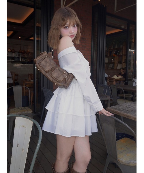Darich オフショルホルターミニワンピース Darich（ダーリッチ） ワンピース オフショルホルターミニワンピース
