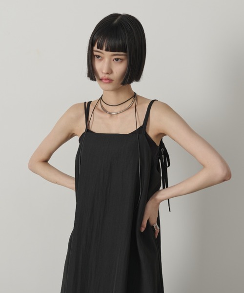 LA BELLE ETUDE　バックオープンワンピース　袖バルーン　ブラック AIC. ワンピース バックオープンバルーンワンピース : ZOZOTOWN