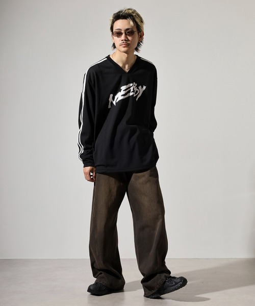NERDY スマホショルダー tシャツ スポーティーメッシュウォームアップ