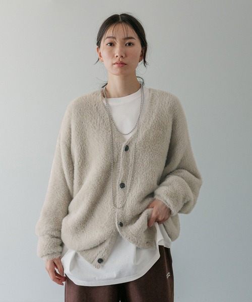 LOWRYS FARM（ローリーズファーム） カーディガン 「LFM(U)」シャギー