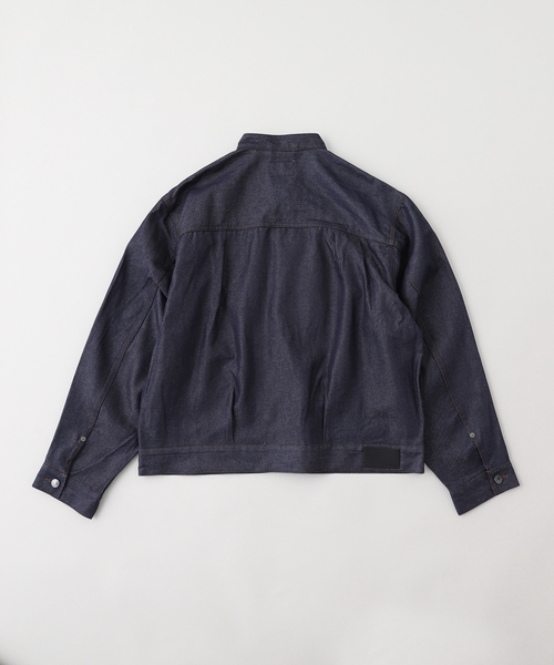 デニム スタンドカラー ジャケット 韓国 メンズ ブルゾン cr5459 B.C STOCK ブルゾン アウター 8.5oz テンセルデニム BRIGHT
