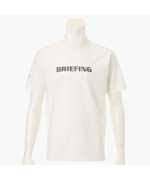 ⓁBRIEFING GOLFブリーフィングゴルフEARTHモックネック半袖シャツ 極美品❗️ブリーフィングゴルフ L 半袖モックネックシャツ
