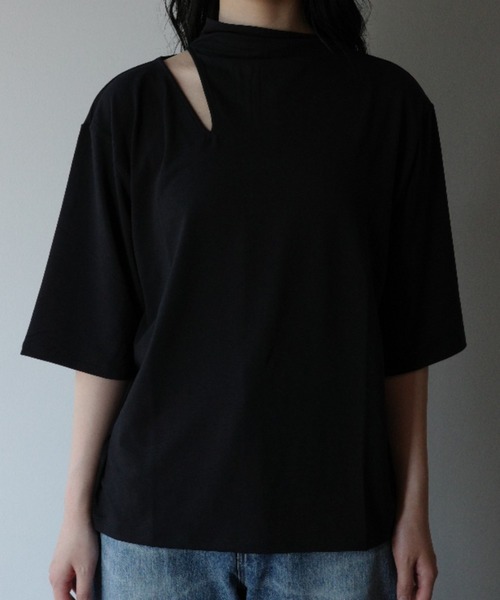 CLANE tシャツ SLASH NECK HALF SLEEVE TOPS レディース