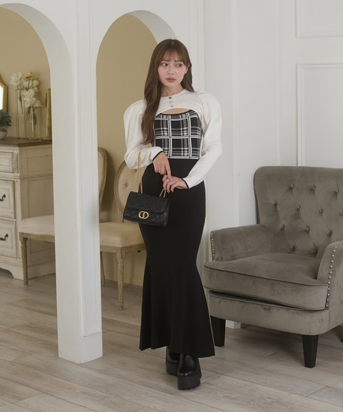 Ambre Neige（アンブルネージュ） カーディガン front button short