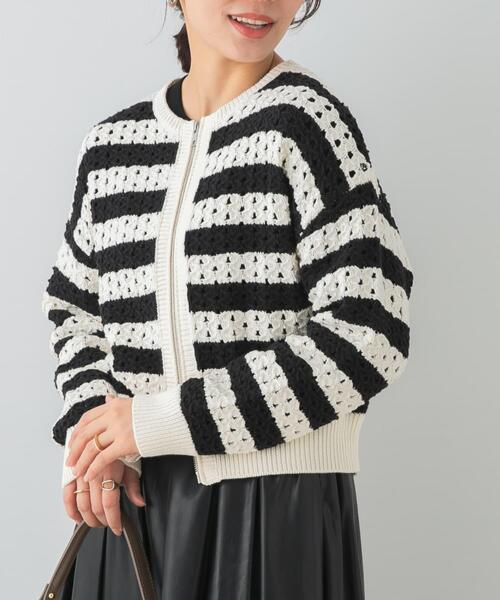 美品♡Rosso カーディガン F by ROSSO（エフバイロッソ） カーディガン ラメニットビスチェ+