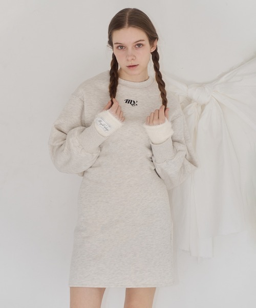 mieya mieya ワンピース 「mieya mieya」”my” frill sweat OP /マイ