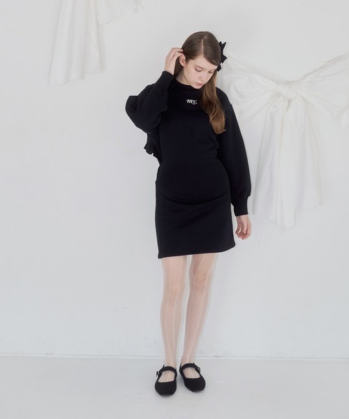 ワンピース mieya mieya my frill sweat OP マイフリルスウェットワンピース