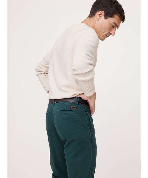 チノパン ストレート ブラッシュド イタリアン チノパンツ メンズの画像