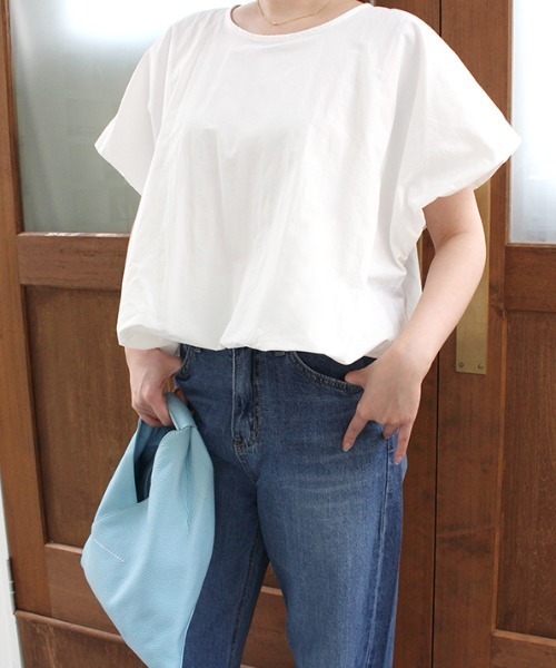 「MODE ROBE」 半袖カットソー FREE ホワイト レディース_画像2