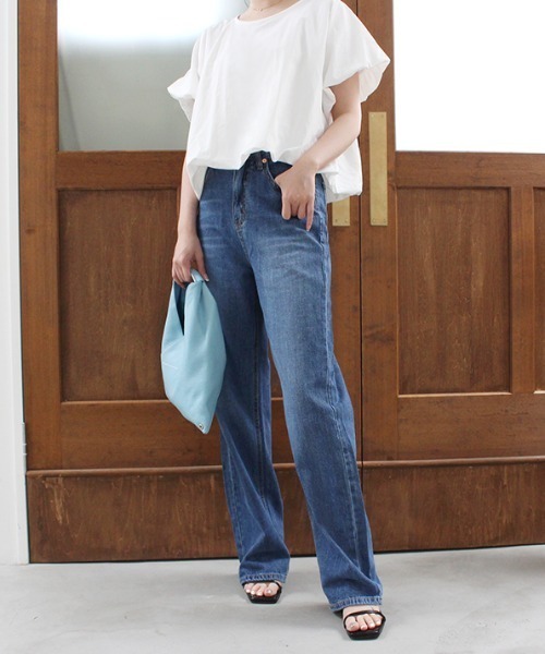 「MODE ROBE」 半袖カットソー FREE ホワイト レディース_画像3