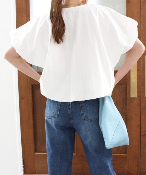 「MODE ROBE」 半袖カットソー FREE ホワイト レディース_画像8