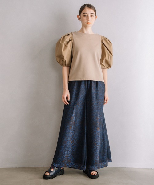 「MARECHAL TERRE」 半袖カットソー MEDIUM ベージュ レディース_画像6