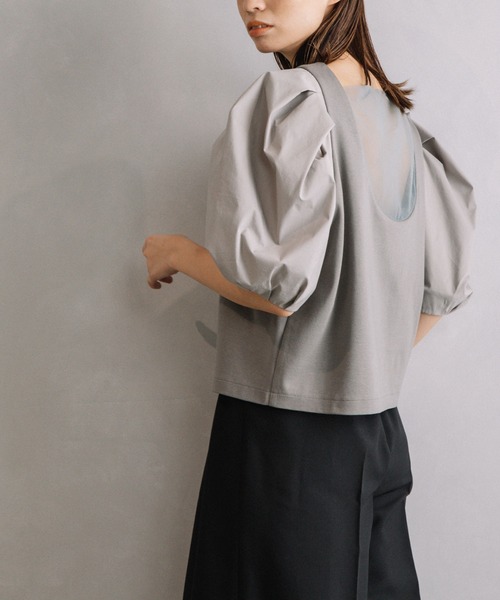 「MARECHAL TERRE」 半袖カットソー MEDIUM ベージュ レディース_画像7